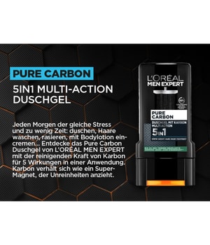 L'Oréal Men Expert Pure Carbon 5in1 Multi-Action Duschgel-250 ml