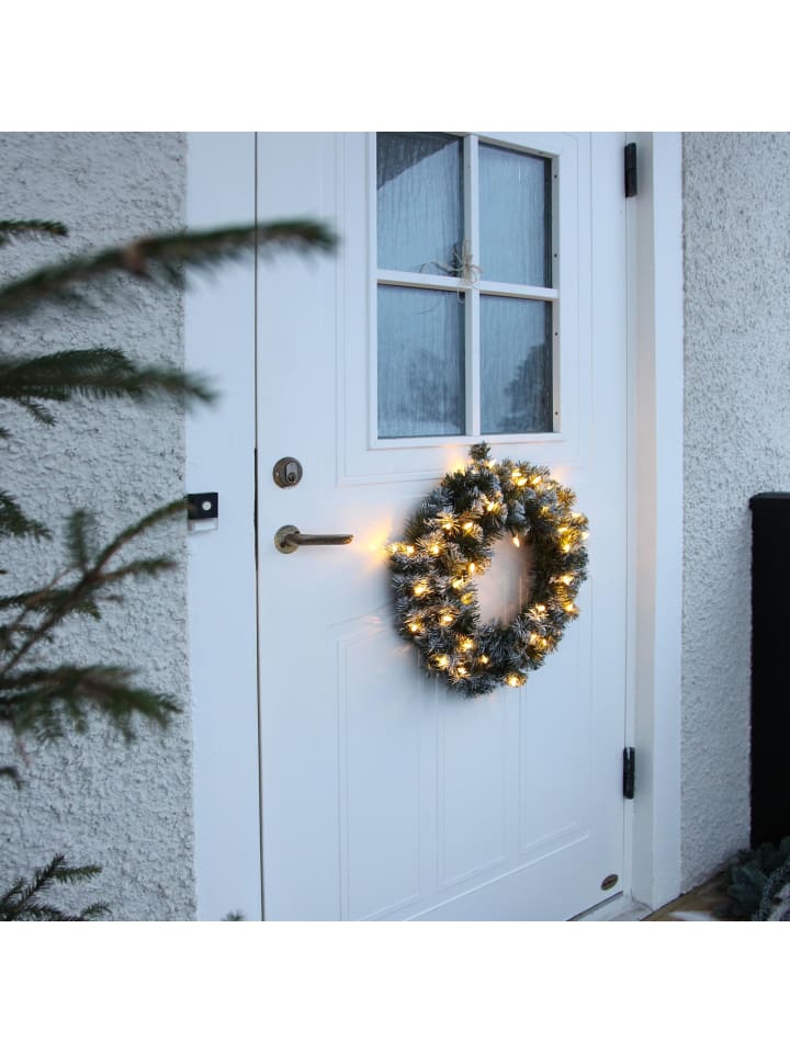 STAR Trading LED Weihnachtskranz 'Edmonton', Ø 50cm, outdoor in Grün günstig kaufen onesize