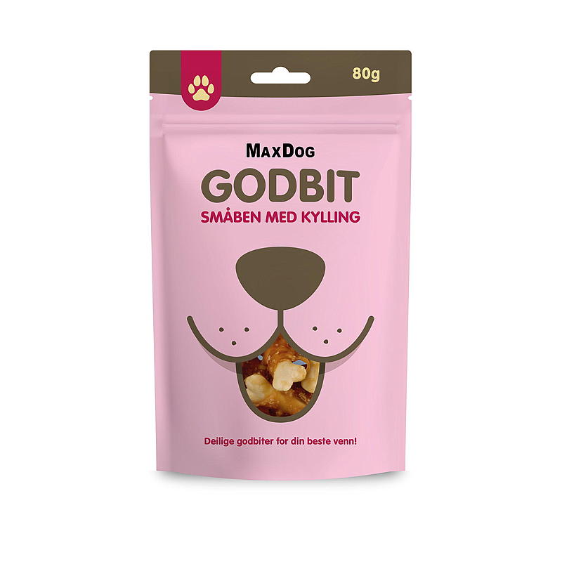 MaxDog Hundesnacks 80 g Småben m/kyllingkjøtt