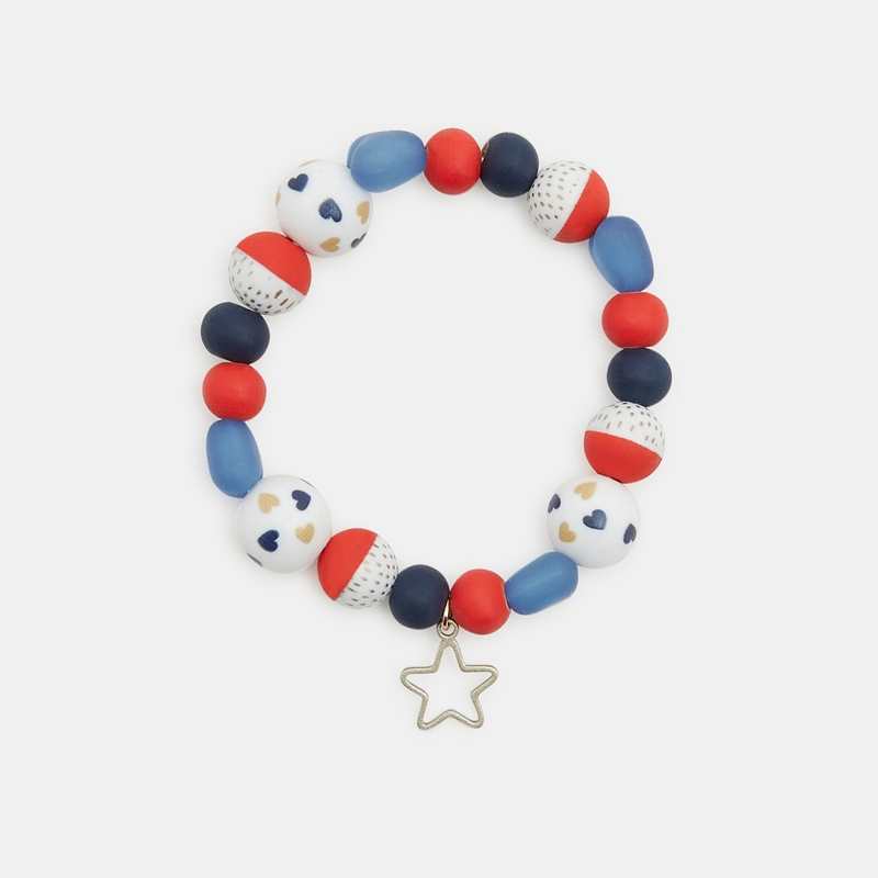 Bracelet de perles rouge fille