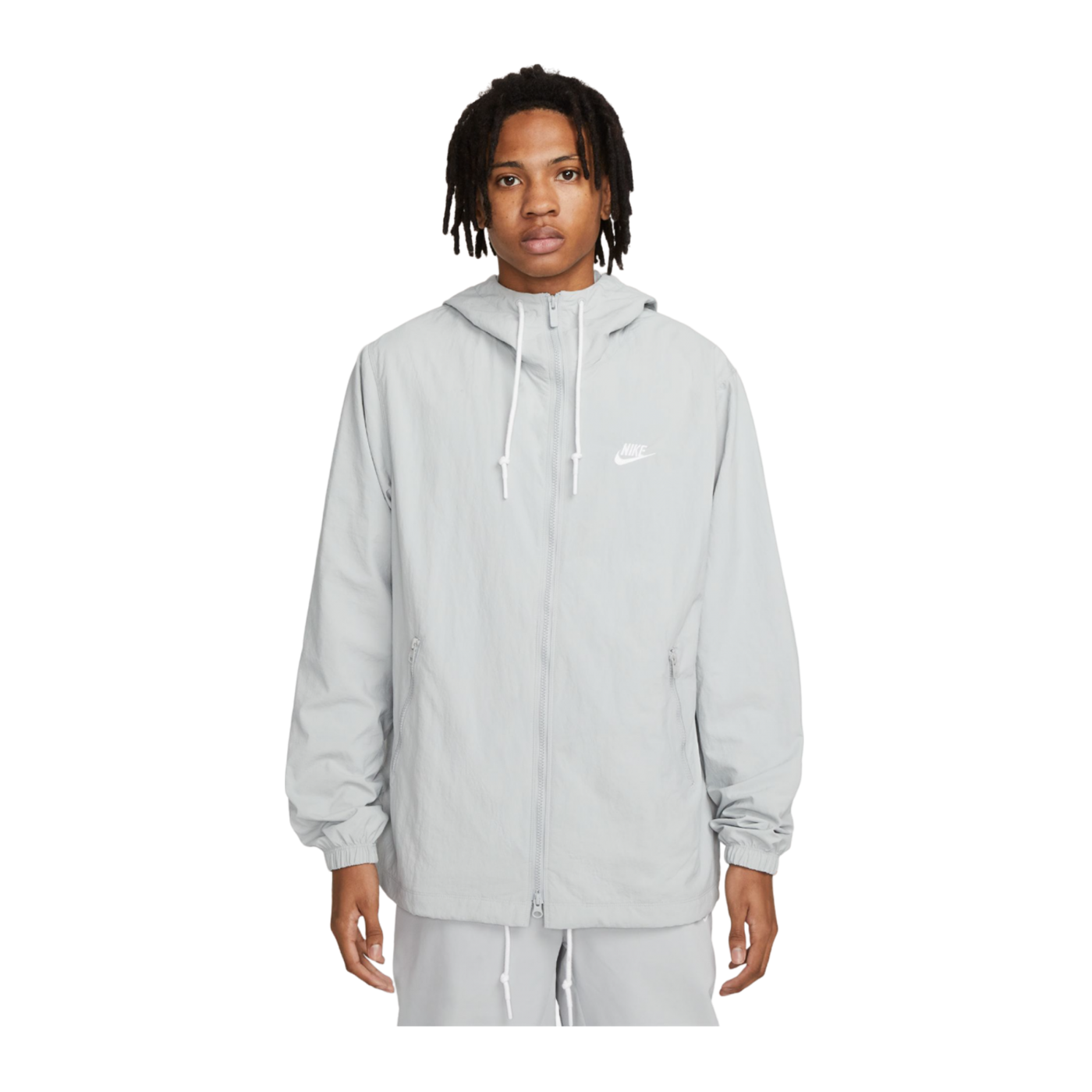 Nike Club Woven Jacke Grau Weiss F077