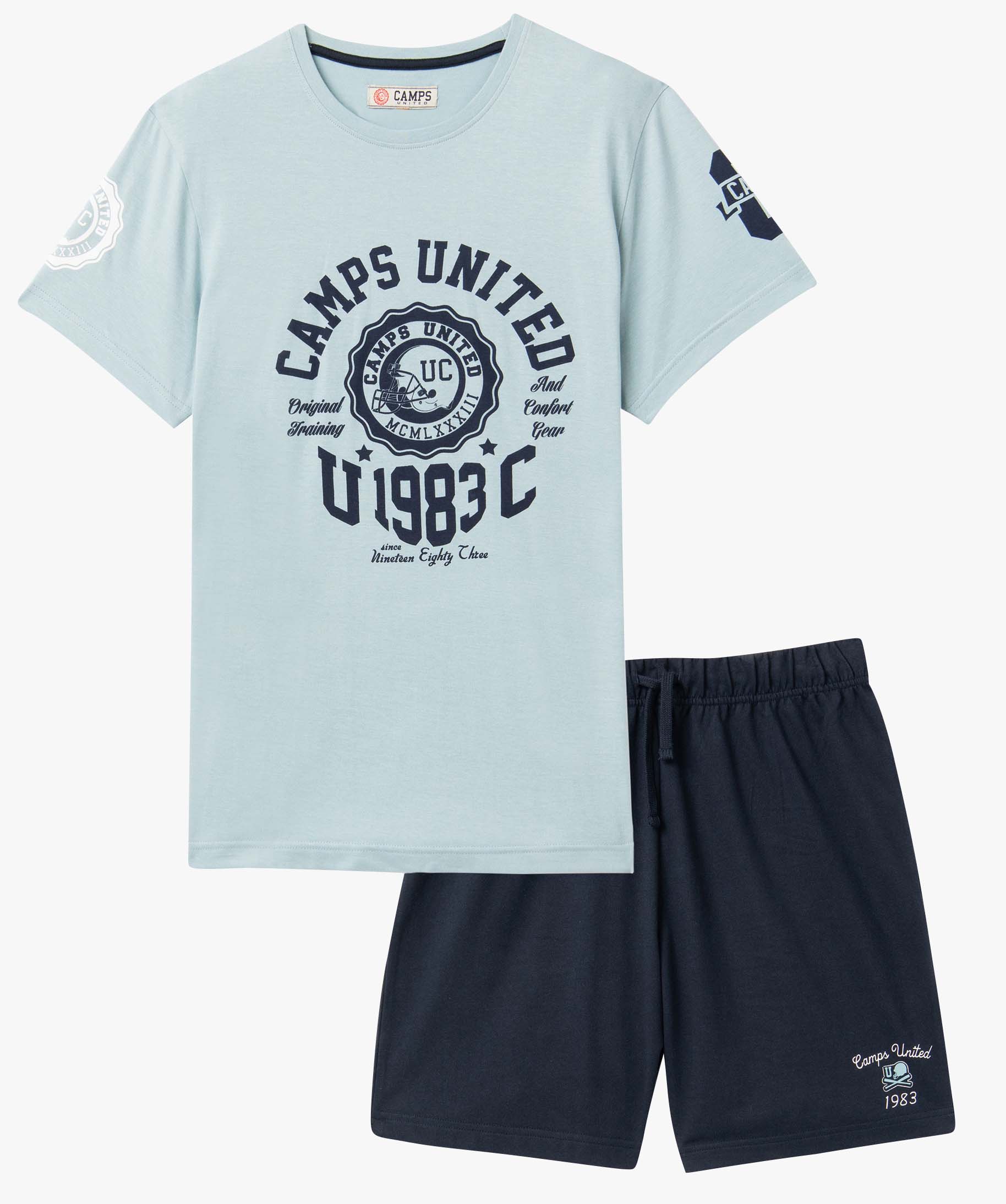 Pyjashort homme imprimé - Camps United bleu | GEMO
