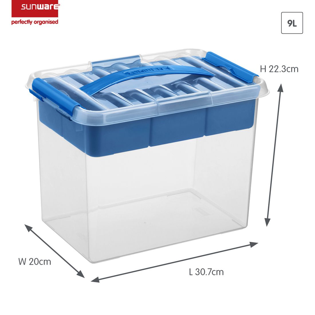 Sunware Q-line 9 Liter 2er-Set Aufbewahrungsboxen + Einsatz