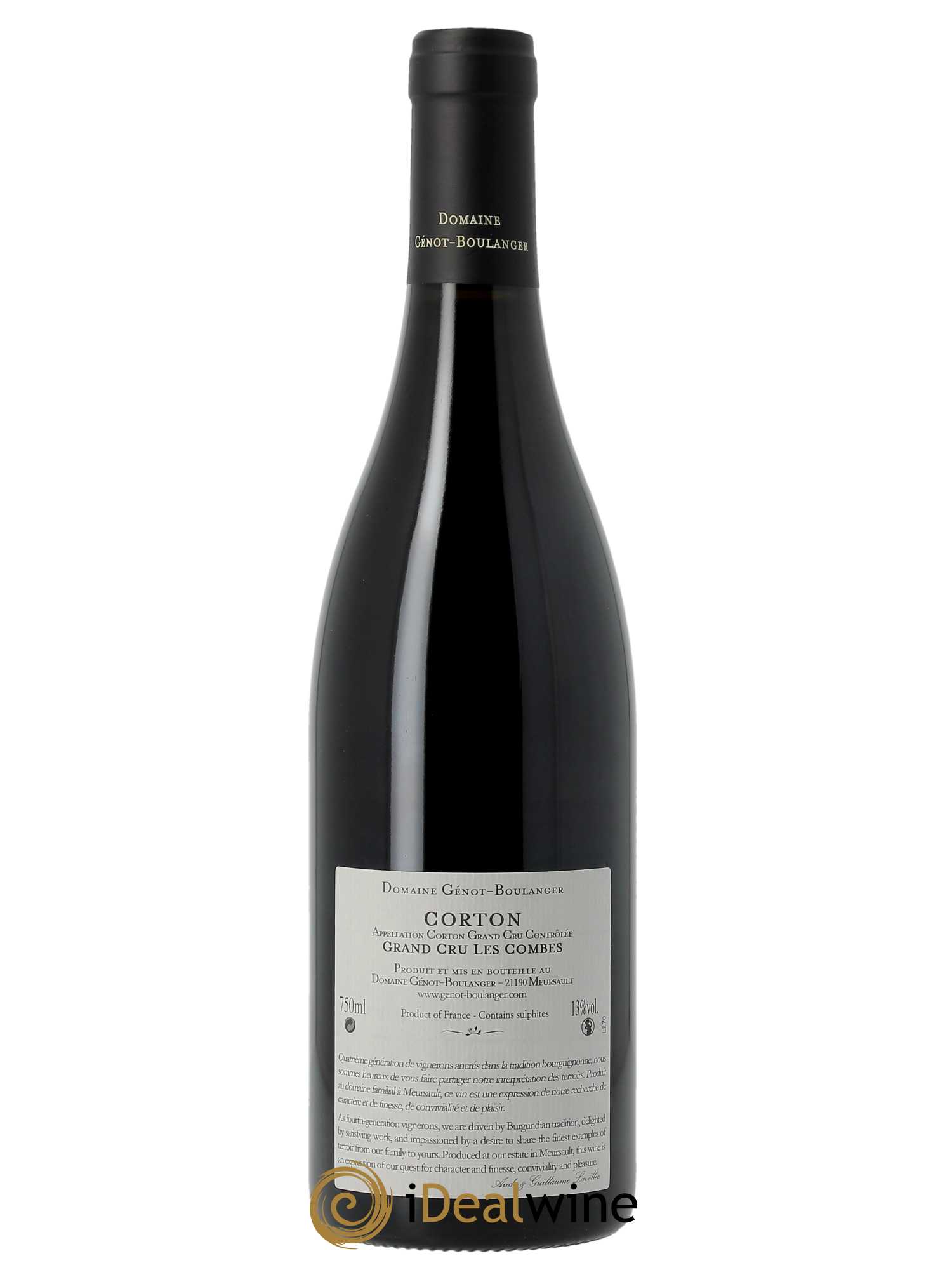 Corton Grand Cru Les Combes Génot-Boulanger (Domaine)  2017 - Lot de 1 Bouteille