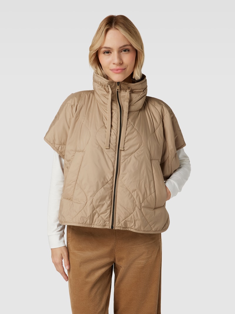Steppweste mit Stehkragen Modell 'ADELCHI' in camel