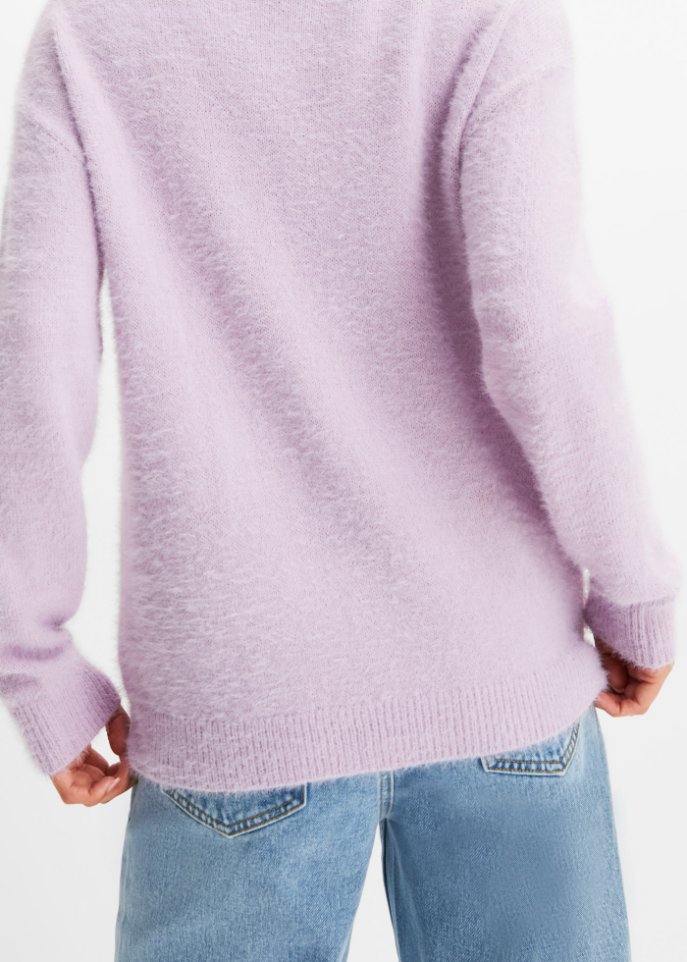 Rollkragenpullover mit Pailletten-Applikation