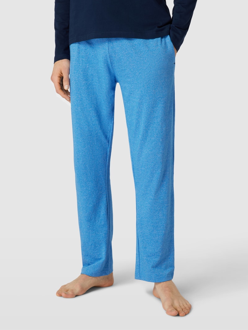 Pyjama-Hose mit Allover-Muster in hellblau
