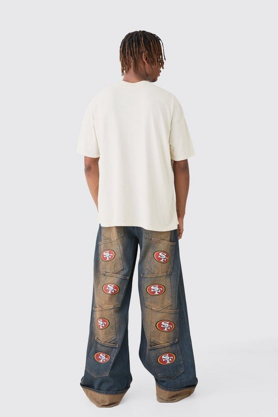 Oversize T-Shirt mit lizenziertem Nfl 49ers Print