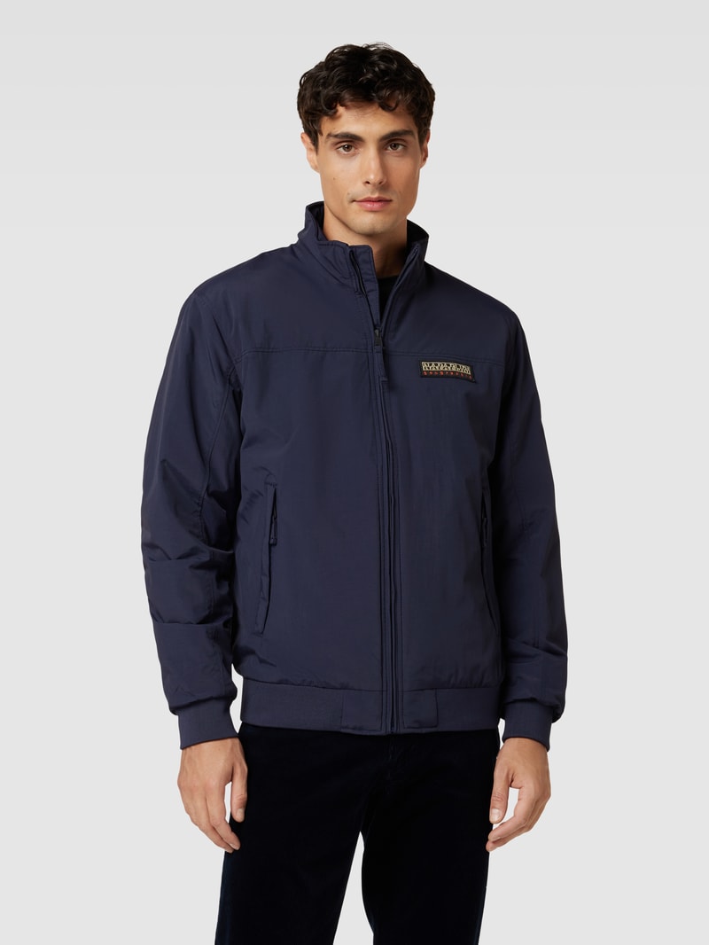 Jacke mit Stehkragen in marineblau