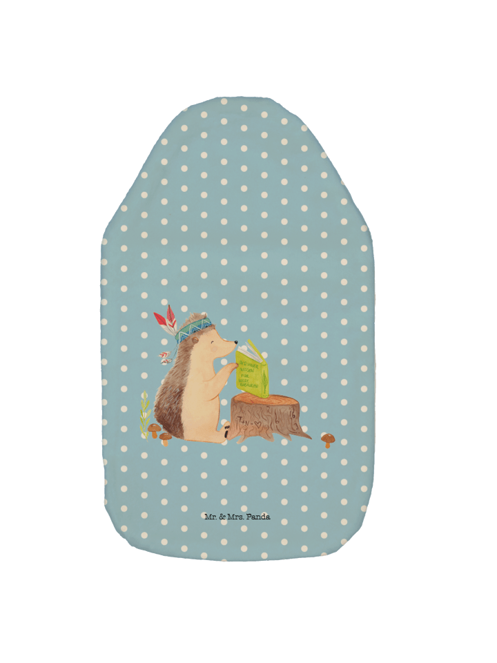 Mr. & Mrs. Panda Wärmflasche Igel Federschmuck ohne Spruch in Blau Pastell günstig kaufen onesize
