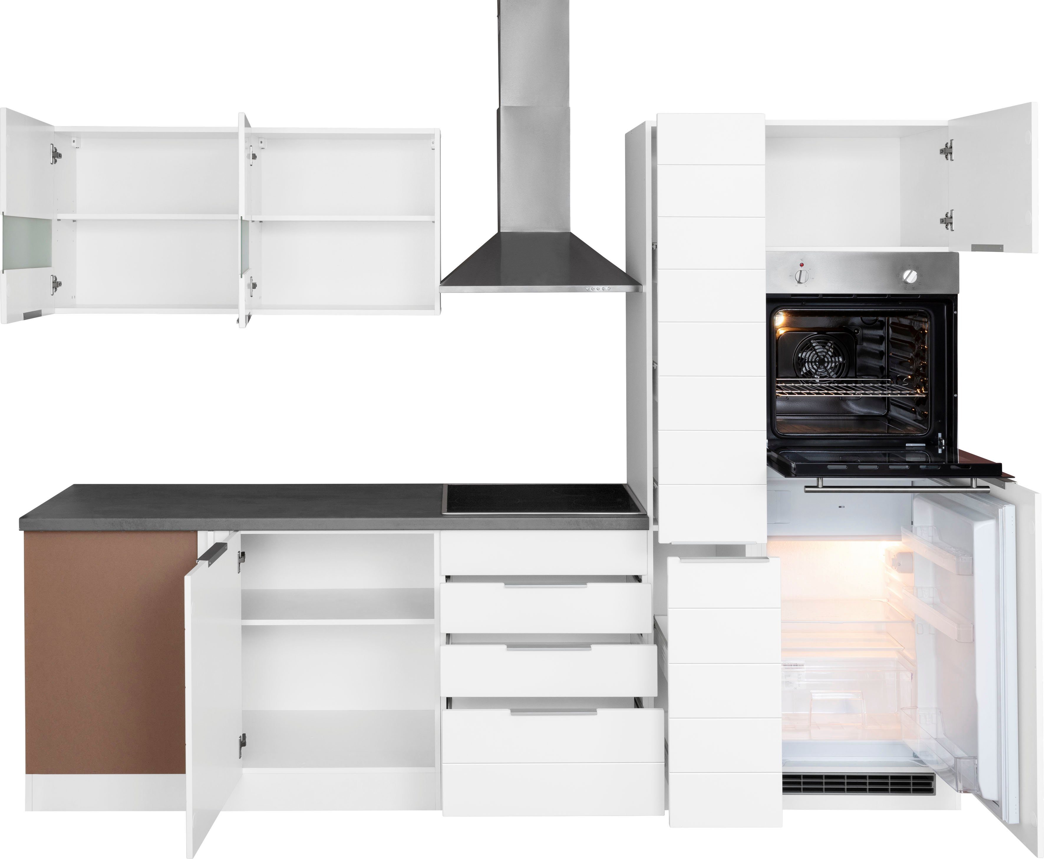 HELD MÖBEL Küche Luhe, Stellbreite 240x270 cm, wahlweise mit oder ohne E-Geräten, MDF-Fronten