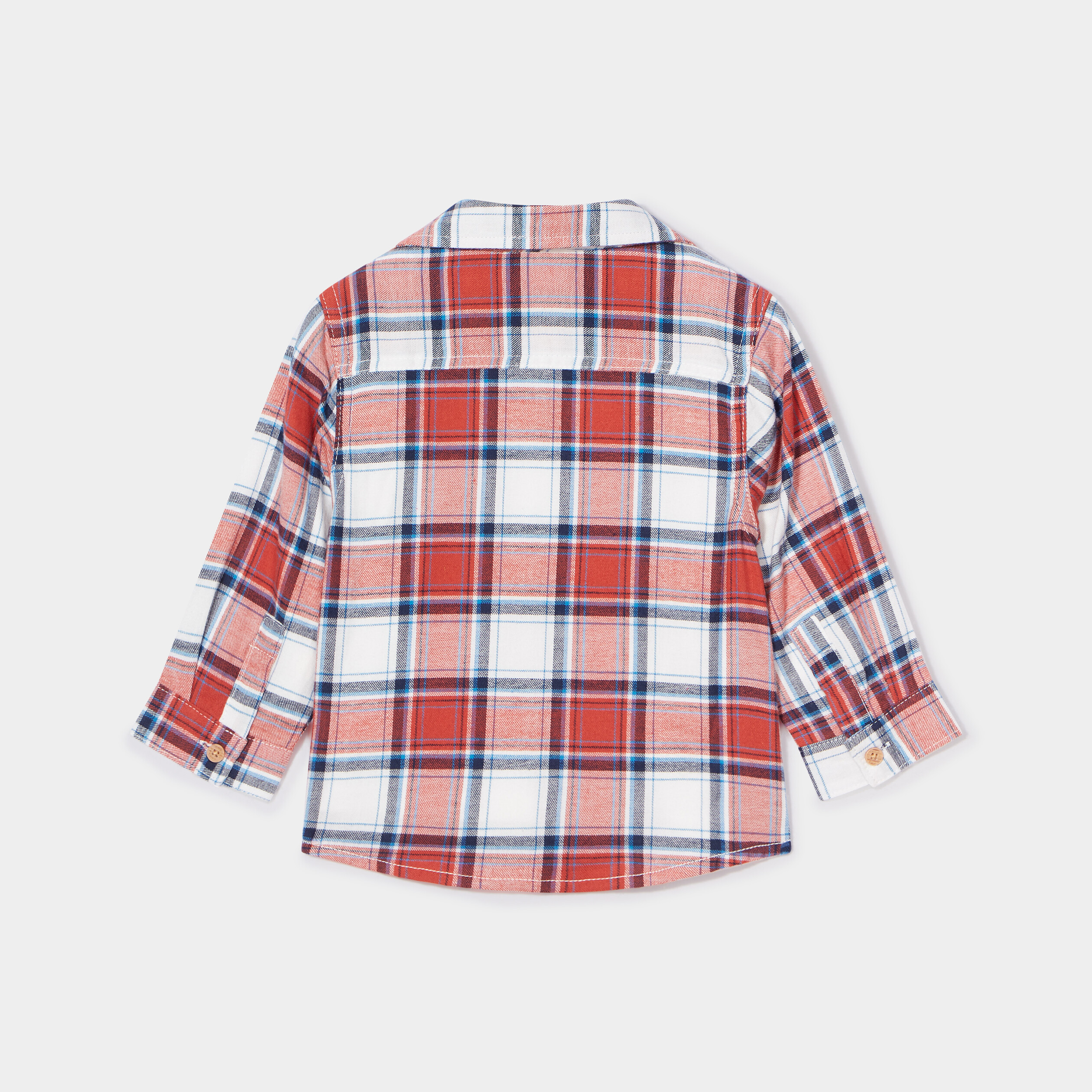 Ensemble chemise et t-shirt coton Creeks rouge bébé garçon | La Halle
