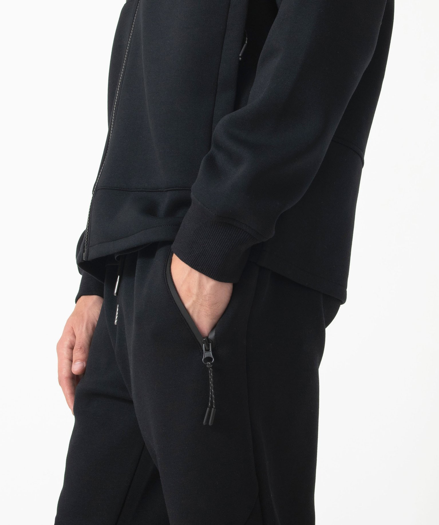 Pantalon de jogging en maille extensible homme noir | GEMO