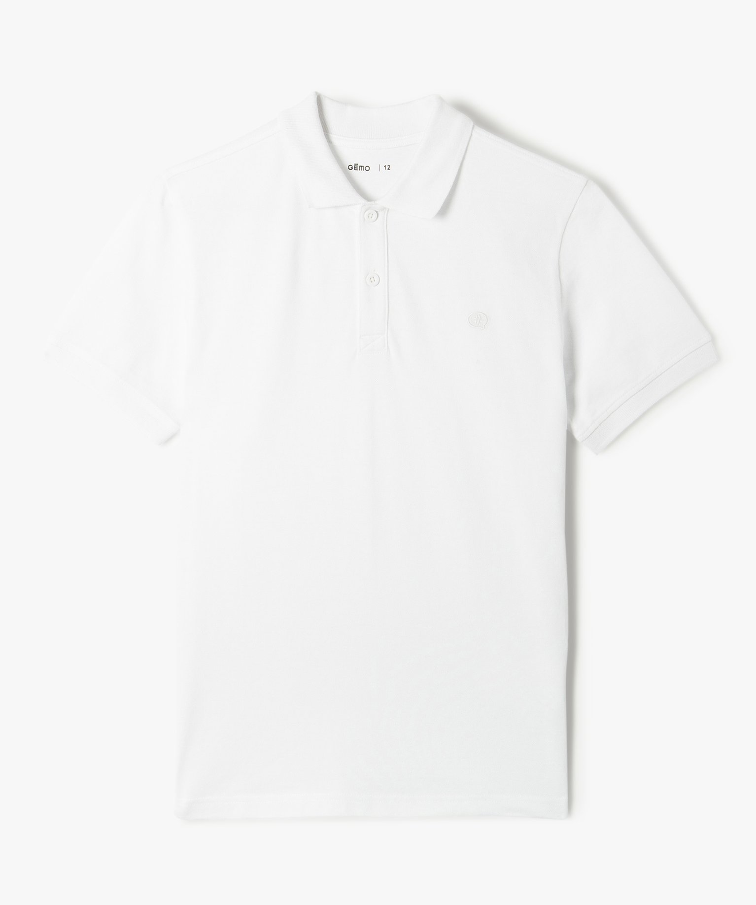 Polo à manches courtes en maille piquée Garçon blanc | GEMO