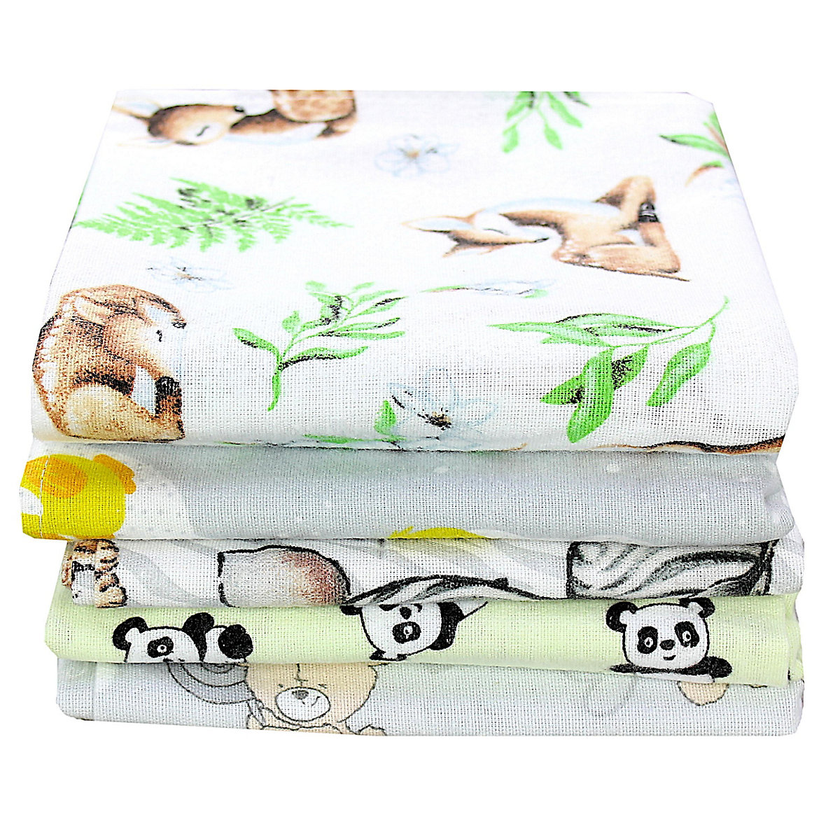 Baby Moltontücher Flanellwindeln 70x80 5er Set für Kinder