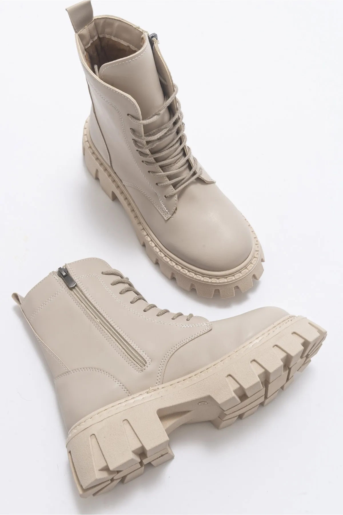 LuviShoes  Tool Beige Damenstiefel