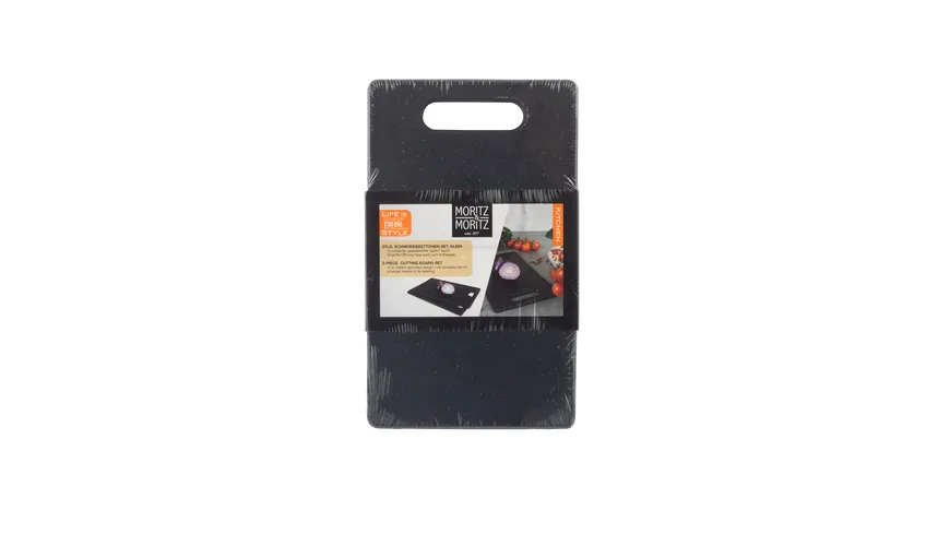 Moritz & Moritz Schneidebrettchen, 2er Set grauschwarz