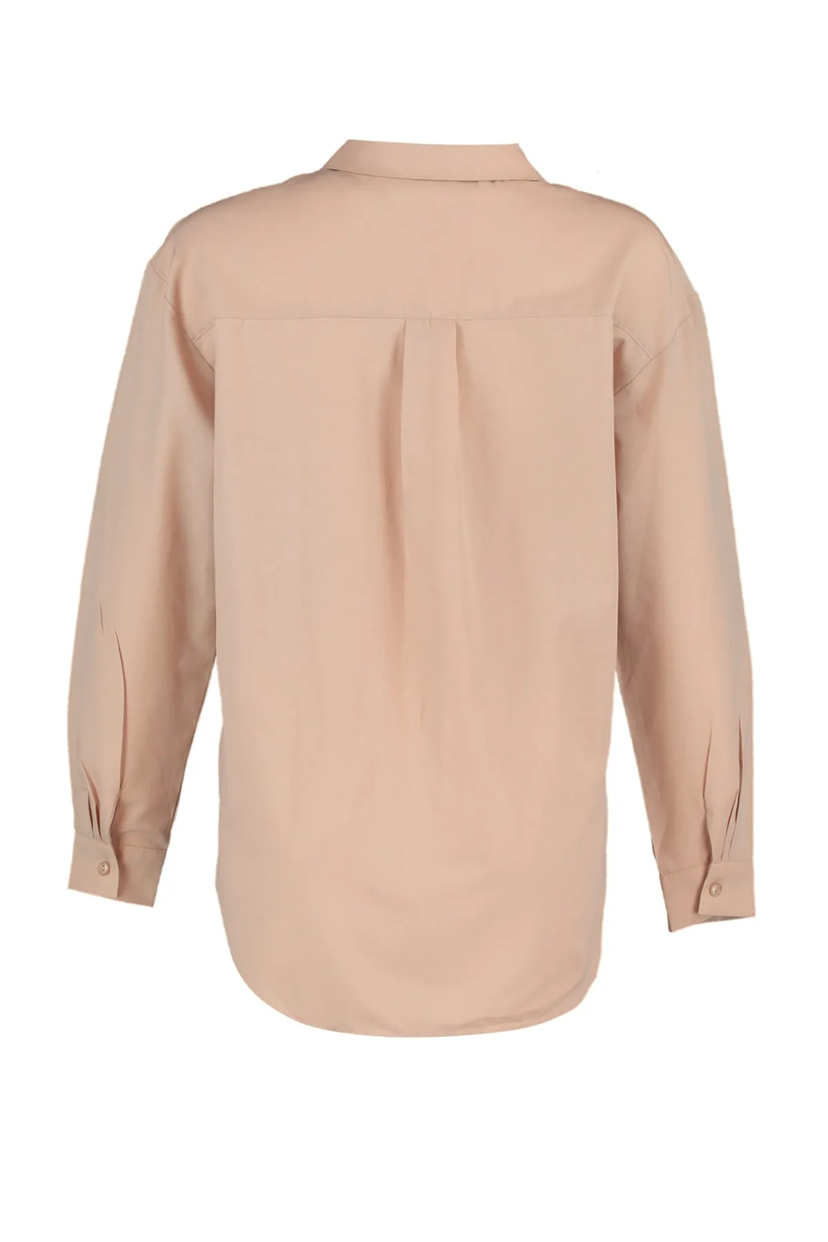 Trendyol Collection  Nerzfarbenes, gewebtes Hemd aus Baumwolle mit lockerer Passform TWOAW20GO0107