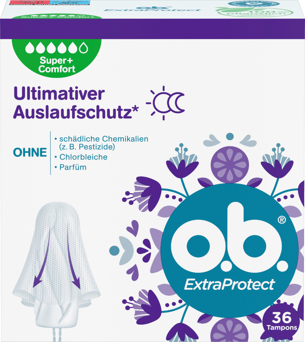 Tampons Extra Protect Tag+Nacht Super Plus, 36 St