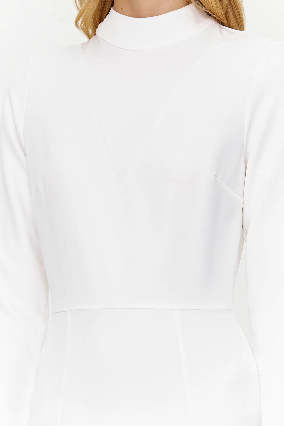 Trendyol Modest  Weißes gewebtes Braut-/Hochzeits-Abendkleid für besondere Tage TCTSS24DB00044