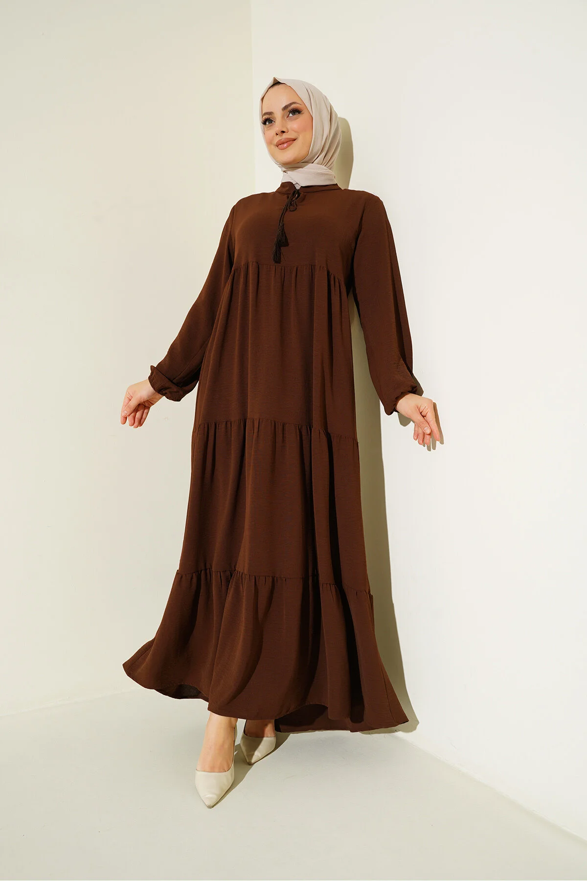 Bigdart  Kleid - Braun - Smock-Kleid