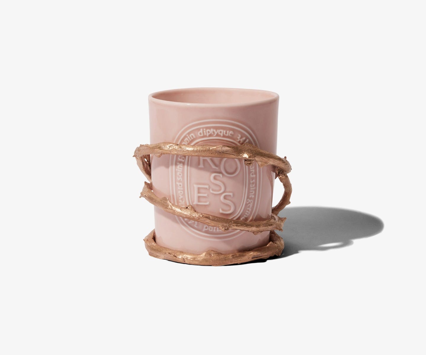 Ornement bois de rose bronze - Pour bougie grand modèle