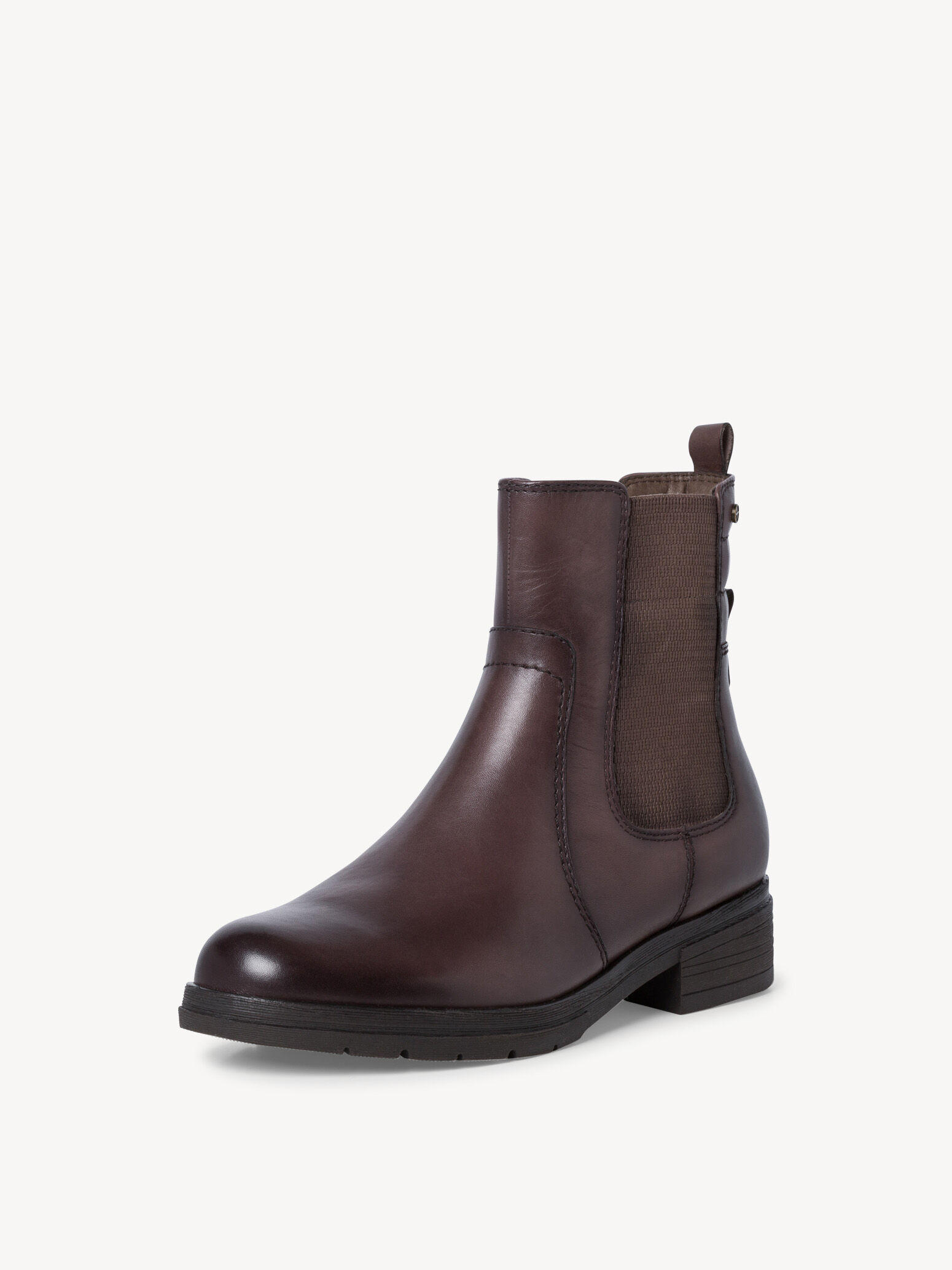 Bottine Chelsea en cuir - marron