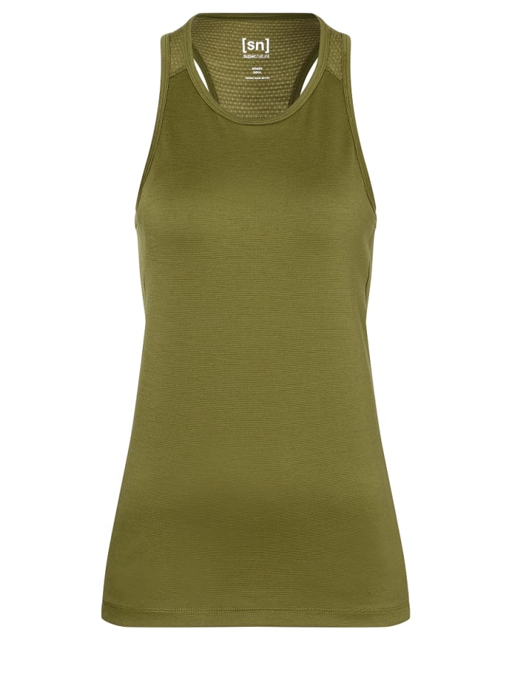 super.natural Merino Fahrrad Tanktop W GRAVA TANK in oliv günstig kaufen