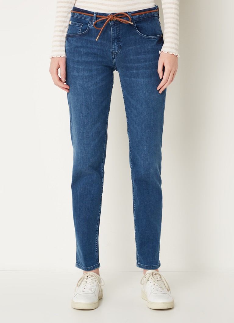 Jeans Jean Rosner Masha a vita media, vestibilità slim, corti, con laccetto in vita