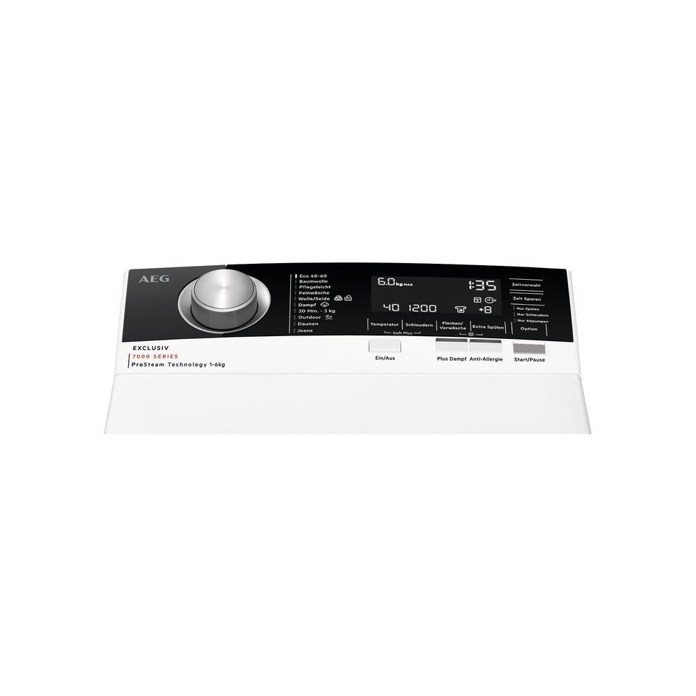 AEG Waschmaschine Toplader Toplader freistehend 6 kg 1500 U/Min weiß EEK: B LTR7E80569