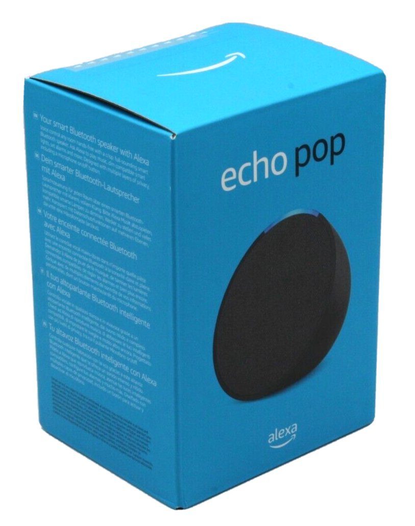 Amazon Echo Pop 2023 Kompakter & Smarter WLAN Bluetooth Lautsprecher Alexa Smart Speaker (WLAN (WiFi), Bluetooth, 15 W, voller Klang, mit Sprachsteuerung, Energiesparmodus)