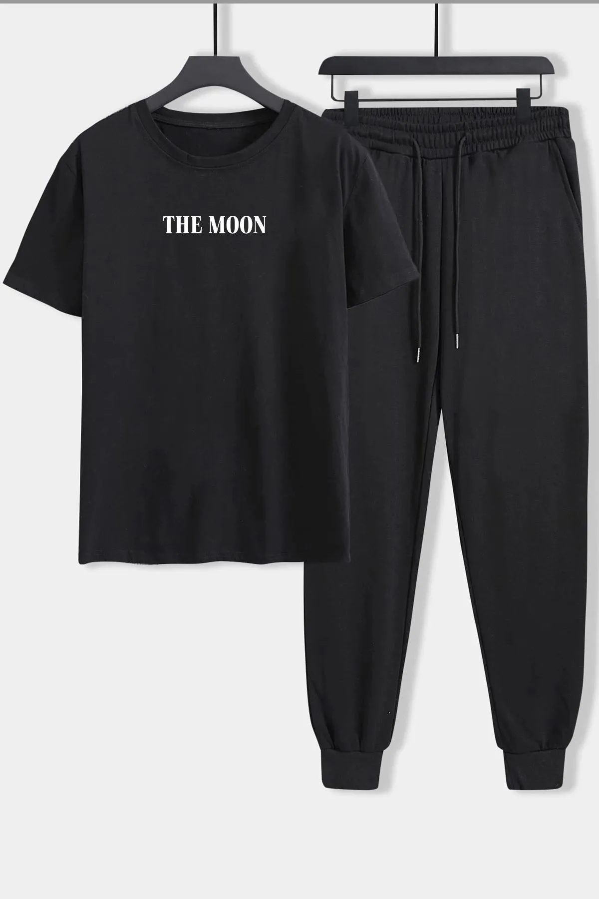 uyguntarz  Zweiteiliges Unisex-Trainingsanzug-Set mit „The Moon“-Aufdruck
