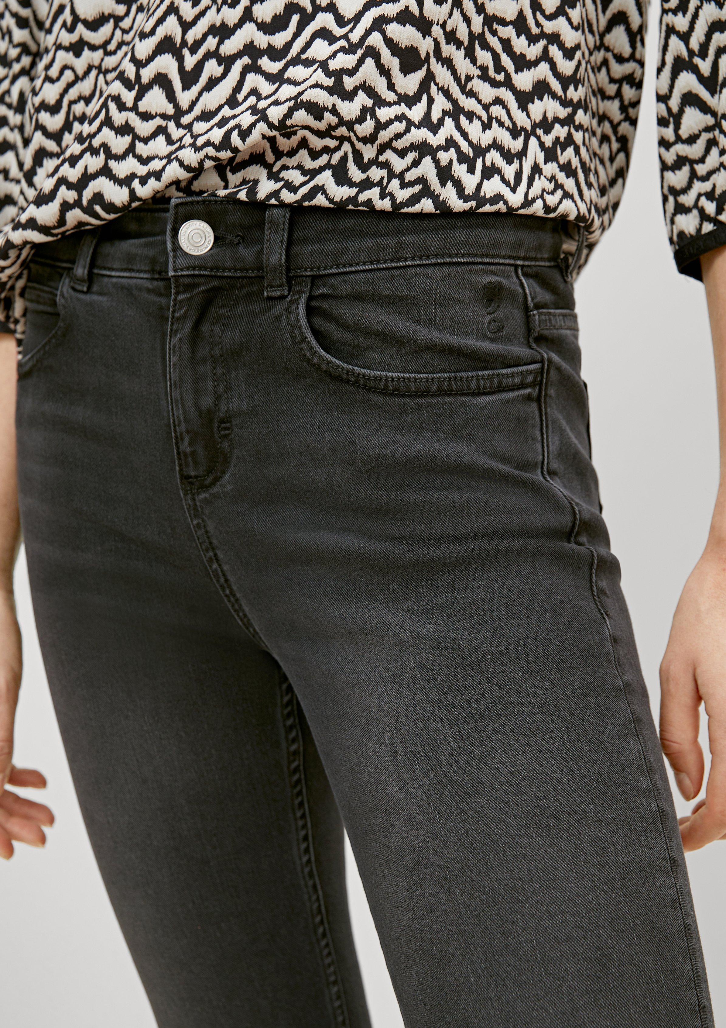 Skinny: Jeans mit Waschung - dunkelgrau