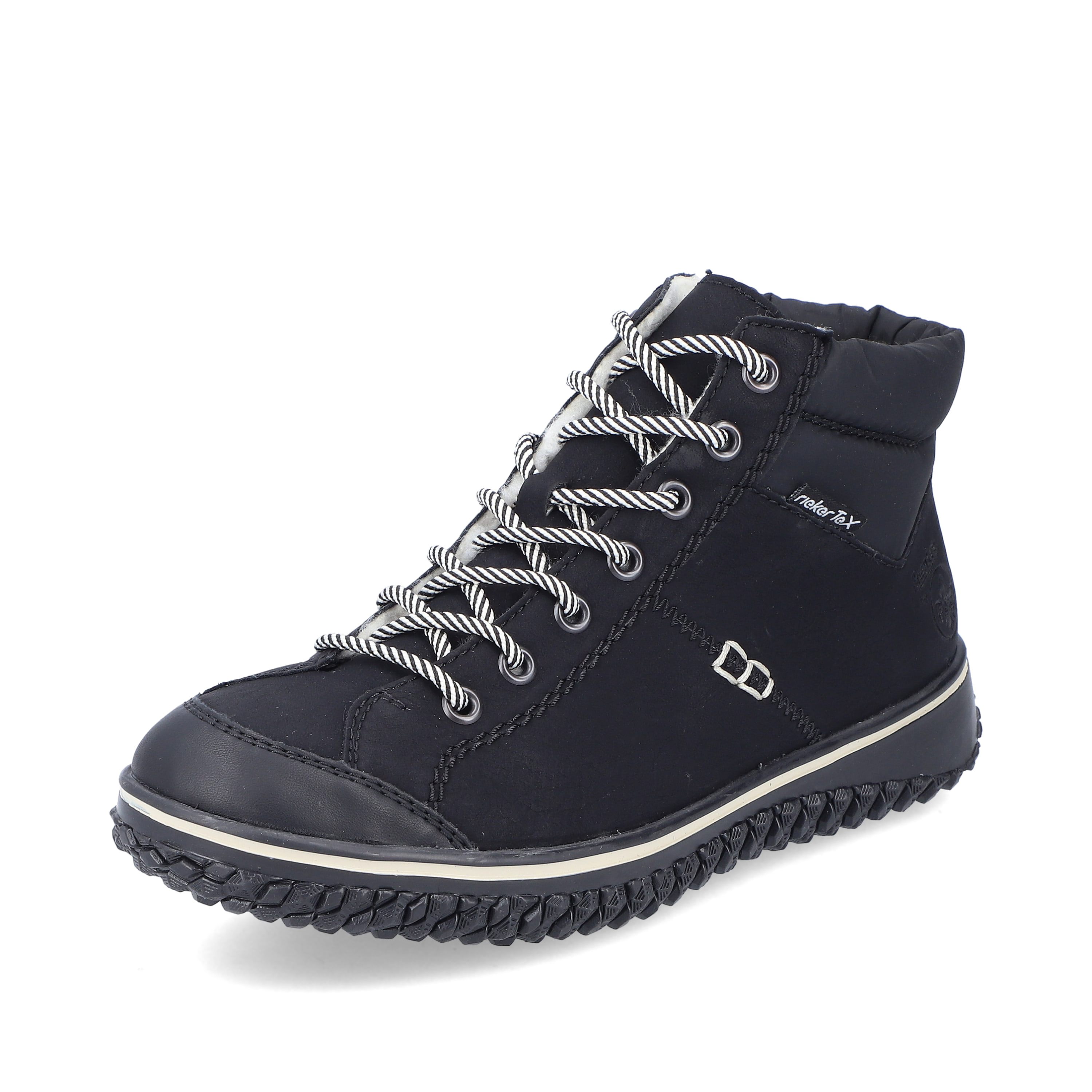 Rieker Damen Schnürschuhe nachtschwarz