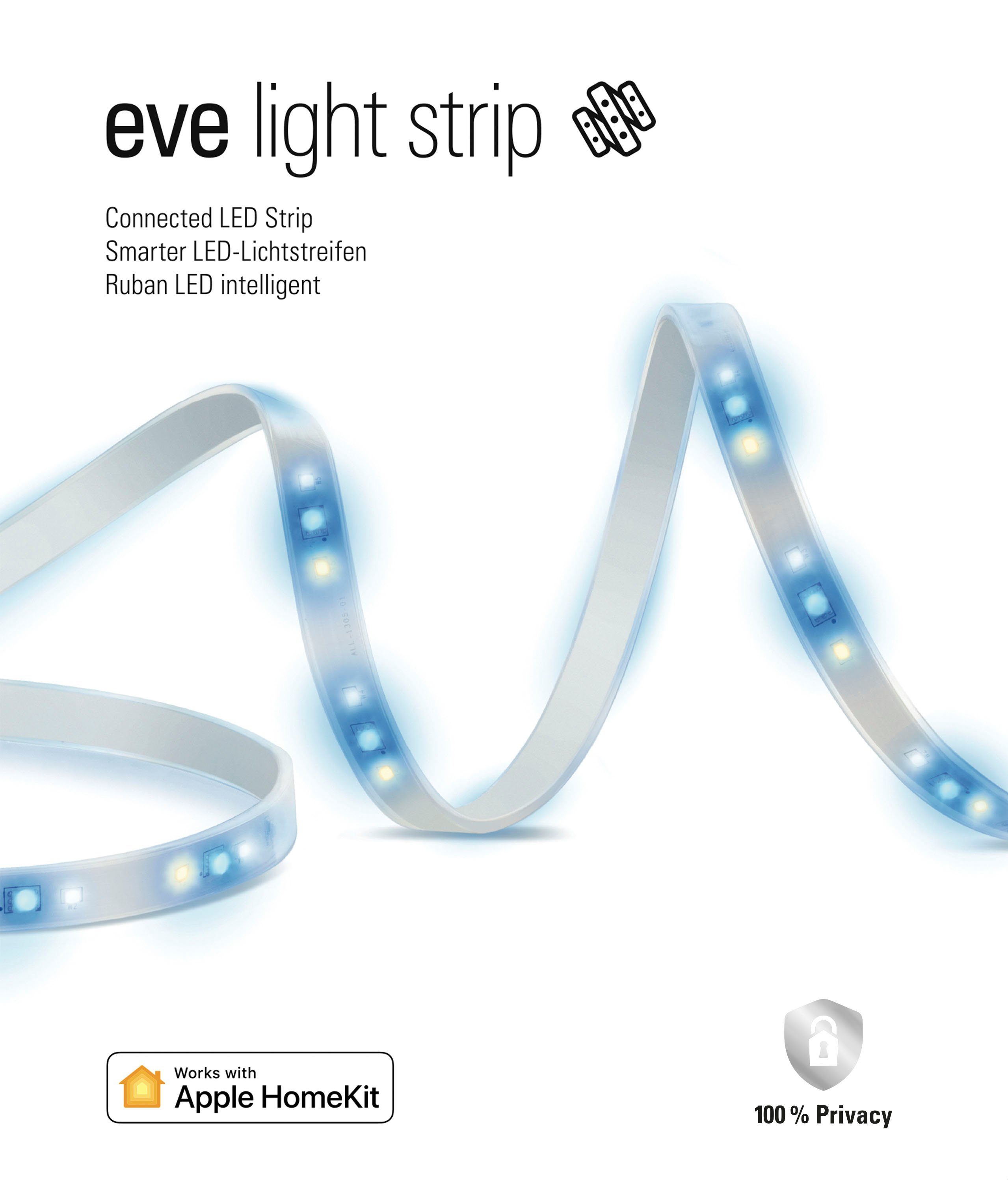 EVE LED Lichtleiste Light Strip, Dimmer, Farbwechsel, erweiterbar, LED fest integriert, Farbwechsler