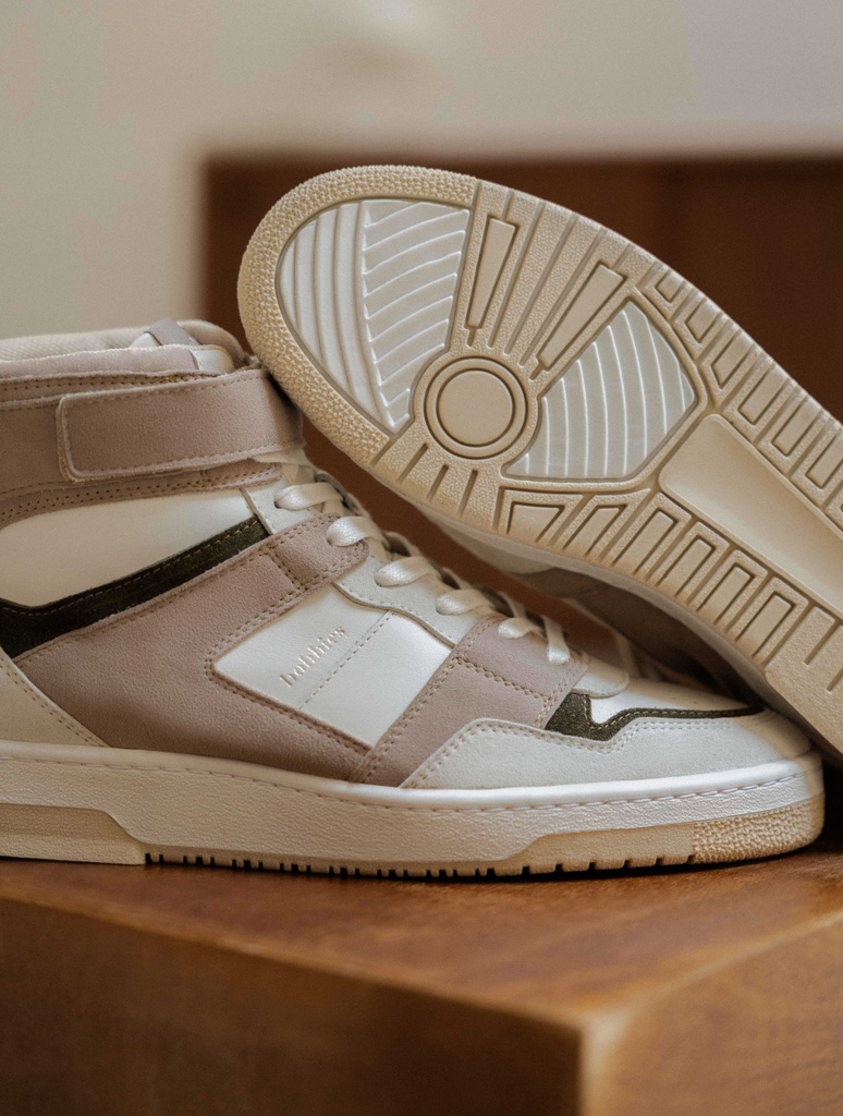 Larry - Blanc Cassé & Taupe Lin