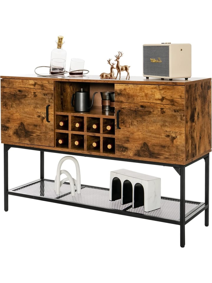 COSTWAY Sideboard mit Weinregal 120cm in Braun günstig kaufen onesize