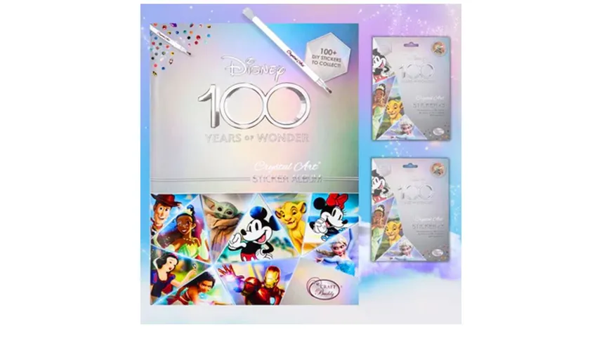 Craft Buddy - Crystal Art Diamond  100 Crystal Art Sticker Album - Starter Pack
