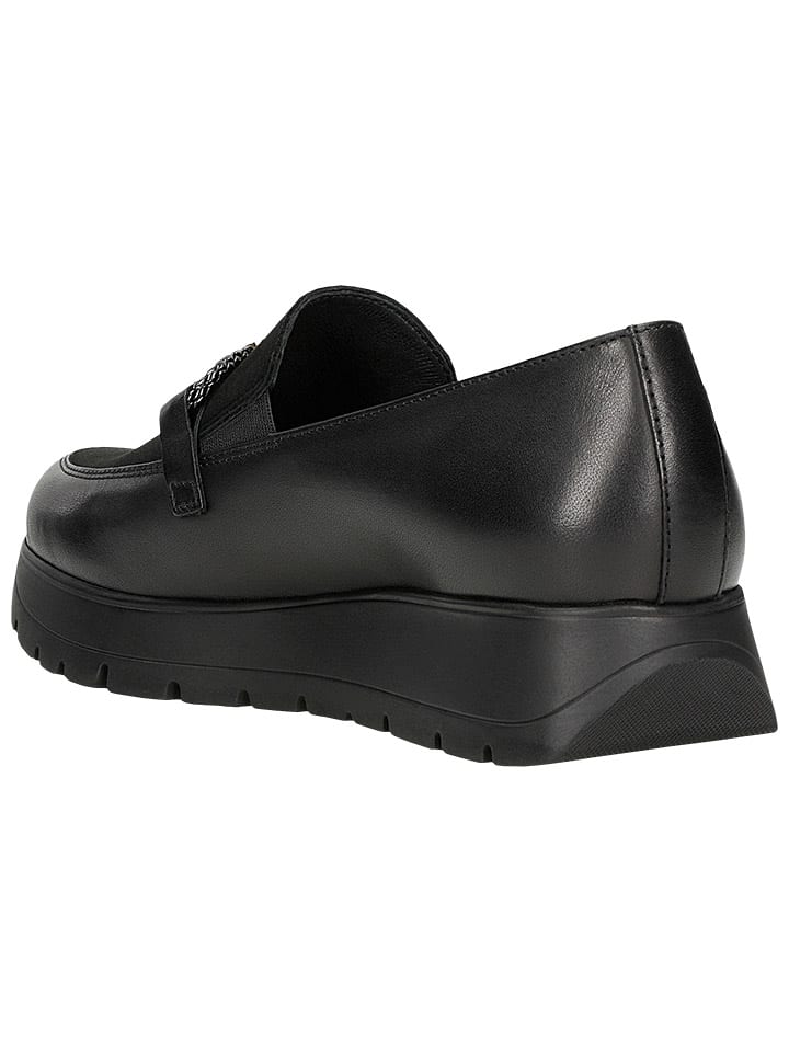 Wojas Leder-Slipper in Schwarz günstig kaufen