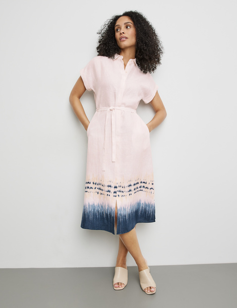 Leinenkleid mit Taillenband