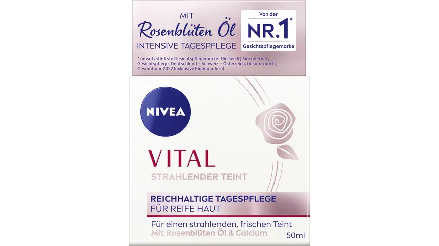 NIVEA Vital Strahlender Teint Reichhaltige Tagespflege Reife Haut 50 ml