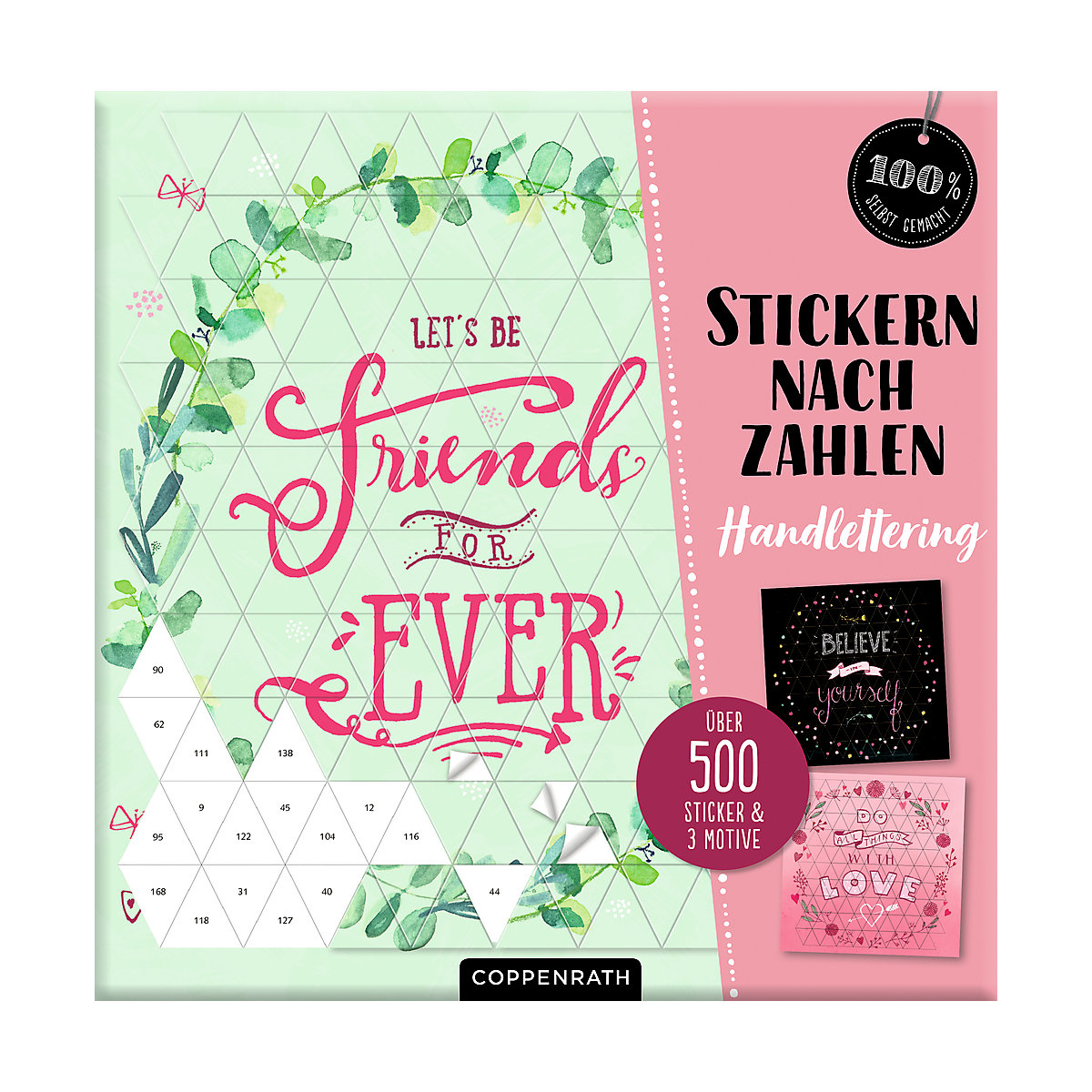 Stickern nach Zahlen Handlettering-Look