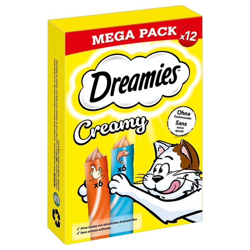 Dreamies Creamy Snacks mit Huhn & Lachs zu TOP-Preisen | bitiba %