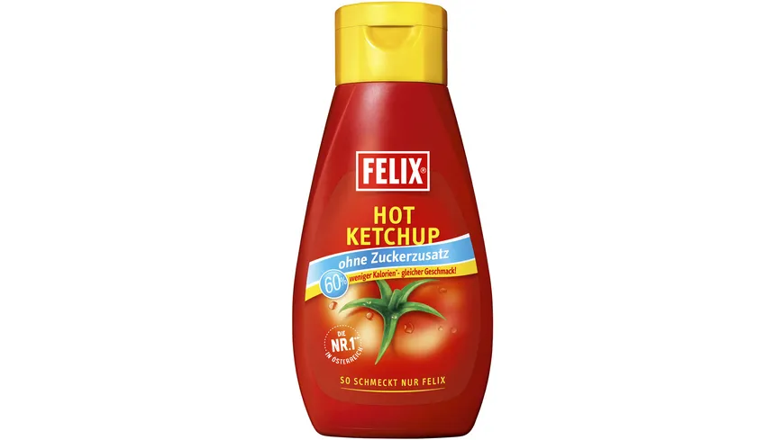 FELIX Hot Ketchup ohne Zuckerzusatz 435 g