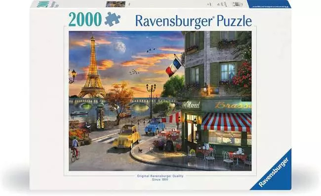 Puzzle 2000 Teile - Romantische Abendstunde in Paris