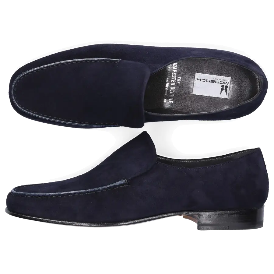 Moreschi - Slipper BAVIERA Wildleder - blau