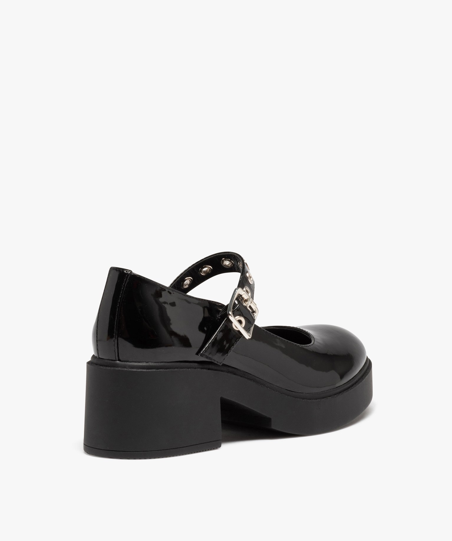 Escarpin verni avec semelle plateforme femme noir | GEMO