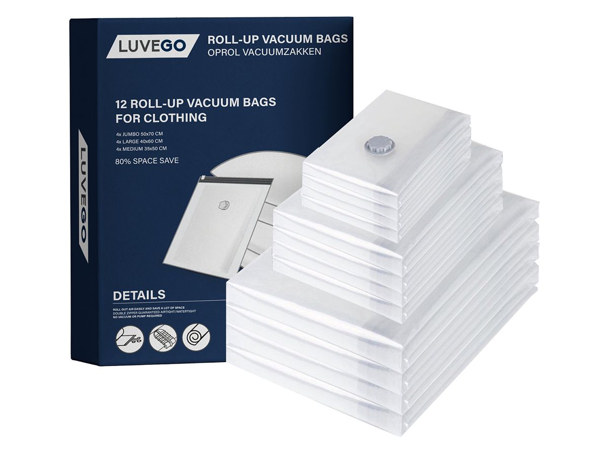 Luvego Set von 12 Vakuum-Rollbeutel