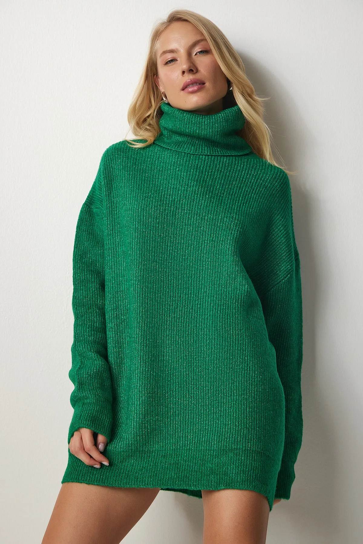 Happiness İstanbul  Pullover - Grün - Relaxed Fit