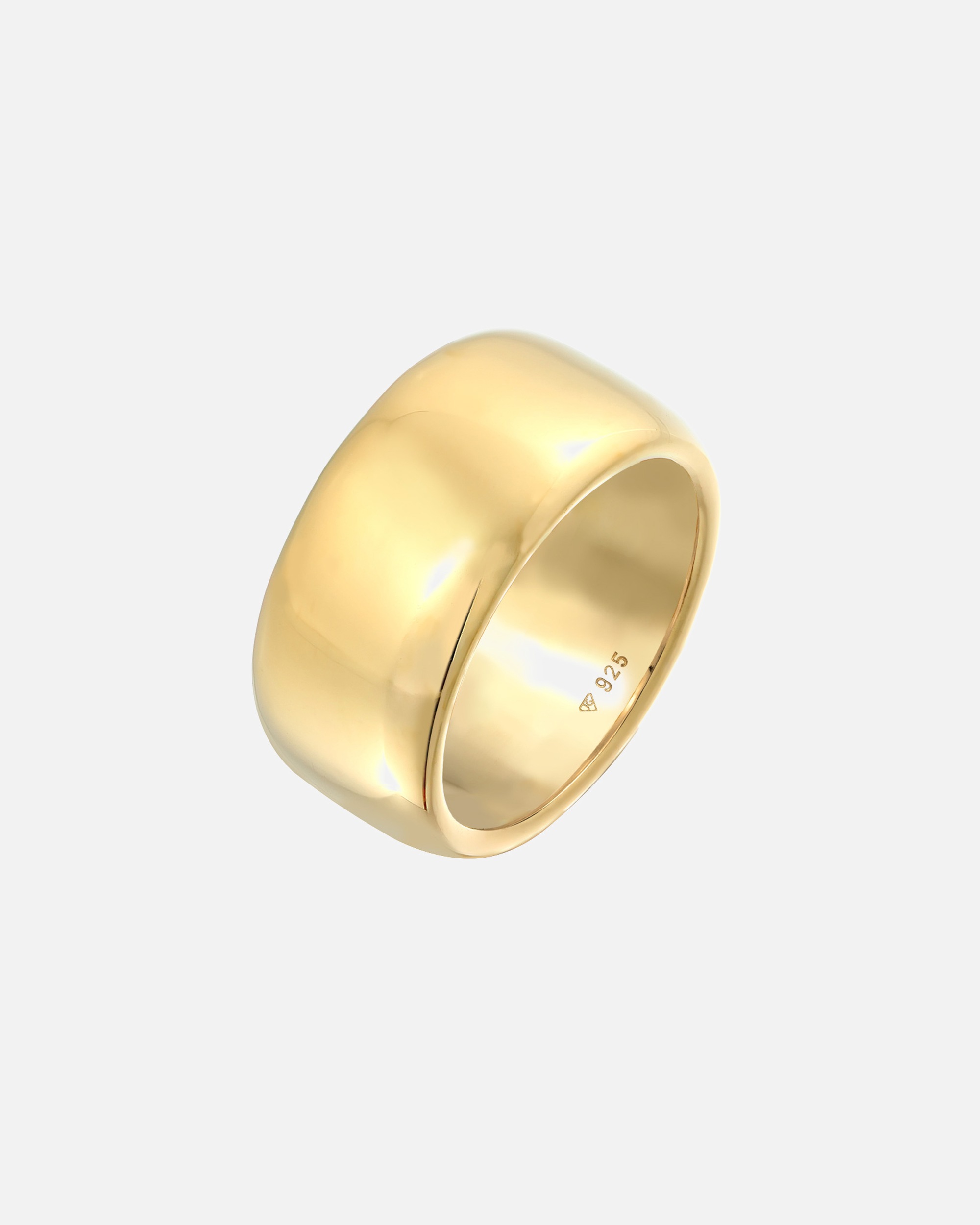 Elli PREMIUM Women's Wide Band Ring, Simple and Trendy, in 925 Sterling Silver